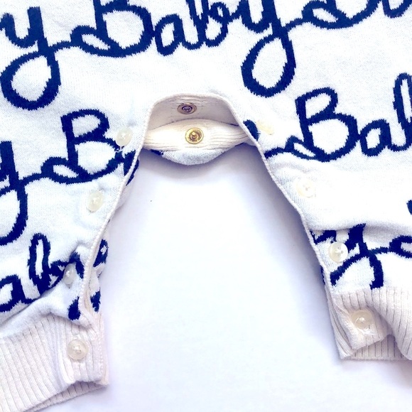 Baby Gap "Baby" Sweater Knit Romper, Size 3-6M - Picture 5 of 7